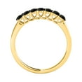 thumbnail image 2 of AoneJewelry Black Diamon 0.55 Carat 10K Yellow Gold Seven Stone Prong Set Wedding Band, 2 of 5