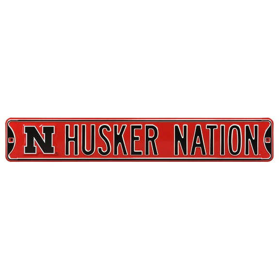 Nebraska Huskers 6'' x 36'' Steel Street Sign