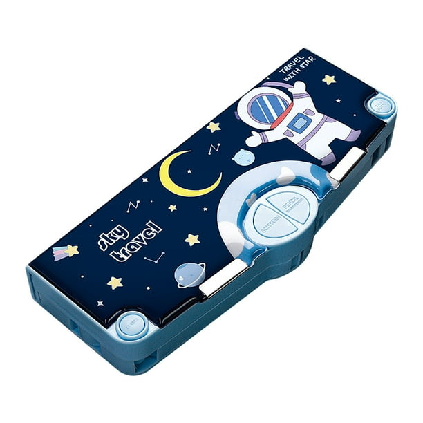 Caja de Lápiz para Niños Caja de Papelería Multifuncional de Alto Valor, Caja de Lápiz de Personalidad de Deformación Creativa de Plástico de Gran Capacidad 24.5x10x3.5cm, Caja de Lápiz para Niños