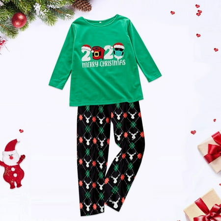 

BELLZELY Family Christmas Pajamas Clearance Only up Christmas Parent-Child Outfit Baby Printed Xmas Family Matching Pajamas Crawl