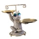 thumbnail image 3 of Estatua de con bandeja, organizador de escritorio, figura de perro de resina artística con bandeja, bandeja de escultura para comedor, Beige, 3 of 9