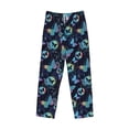 thumbnail image 6 of Uemuo Blue Butterfly Pattern Men's Wide Leg Palazzo Lounge Pants with Pockets Light Weight Loose Comfy Casual Pajama Pants-XX-Large, 6 of 9