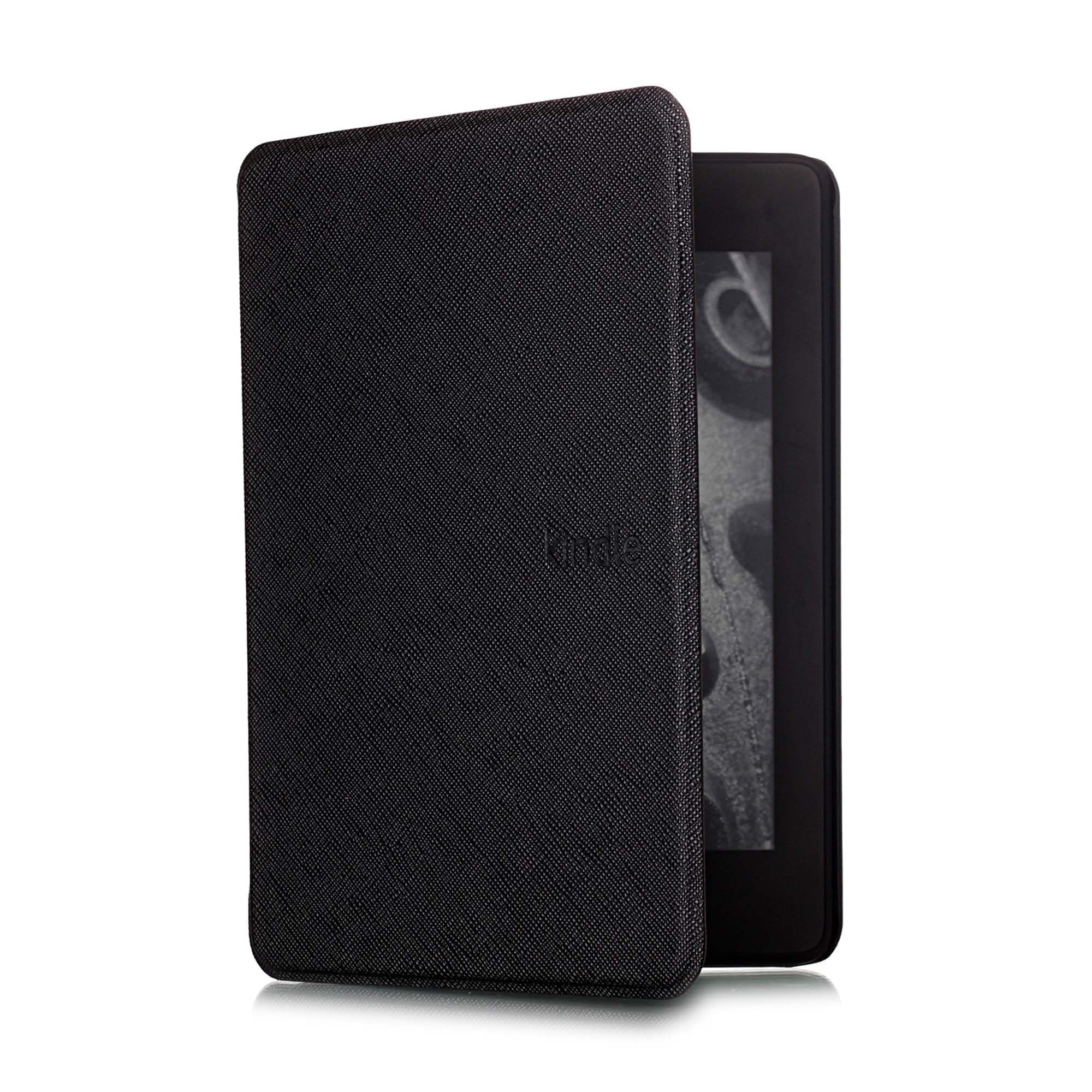 KAWELL Paperwhite Case - Durable Skin-imitated Cover with Auto Sleep Wake, - Fits Paperwhite 11th Generation 6.8" and Signature Edition 2021 Released （Black)