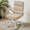 Beige-Textured Fabric, variant on TMV Ergonomic Executive Desk Chair - PU Leather Adjustable Arm Swivel Office Chair for Vanity Desk, Home & Executive Desk,Black