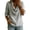 Gray, variant on Womens Cowl Neck Tunic Tops 3/4 Sleeve Breathable Cotton Blend Blouse Lightweight Loose Fit Pullover Shirt