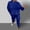 Blue, variant on Two Piece Sets for Women Clothes for Women and Womens Trouser Pants Crew Neck Long Sleeve Tops for Women Solid Color Stretchy Women's Blouses Fall Stylish for City Sightseeing in Fall