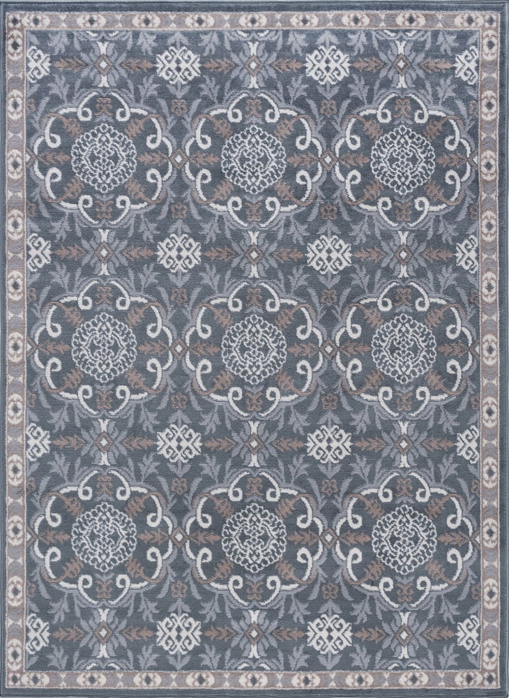 Photo 1 of **used**
Tayse Hampton Area Rug HMP3809 Traditional Gray Rings Swirls