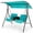 Turquoise, variant on Resenkos Porch Swing, Porch Swing Chair with Adjustable Canopy-Turquoise, Hanging Outdoor Porch Swings for Garden, Backyard