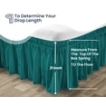 thumbnail image 3 of SGI Bedding 21 Inch Wrap Around Bedskirt | Microfiber Wrap Around Bed Skirt | Fade-Resistant, Wrinkle-free, Anti-static, Decorative, Extra Storage Space, Clutter-Free | Family XL, Teal, 3 of 8