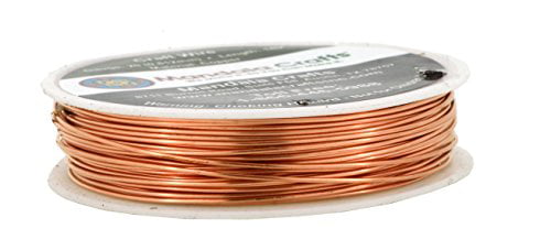 22 Gauge 28M, Bare Copper Sculpting Hobby Weaving Gem Metal Wrap; Soft and Bendable; 1 Spool Mandala Crafts Thin Copper Wire for Jewelry Making 