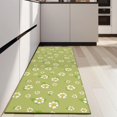 thumbnail image 4 of Lightgreen Daisy Flower White Blooms Pattern Kitchen Rug Mat,Kitchen Runner Rugs Non Skid Washable,Decorative Kitchen Floor Mats for Kitchen,Sink,Laundry,17"X47", 4 of 5