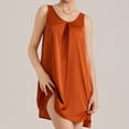 thumbnail image 5 of DHFJKG Summer Sleeveless Dresses Women Silk Satin Scoop Neck Home Wear Mini Dress Loungewear Backless Loose Fit Tunic Stylish Dresses, 5 of 7
