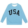 thumbnail image 3 of WUXIAN Children USA Printed Crew Neck Long Sleeved Girls Sweatshirt Pullover Trendy Streetwear, 3 of 3