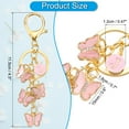 thumbnail image 2 of Uxcell Butterfly Initial Letter Keychain, Alphabet J Personalized Metal Pink Keyring, 2 of 6