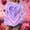 A12_Valentine Multicolor, variant on Vintage Tees for Women 2025 Cute Heart Print Long Sleeve Tunic Tops Casual Round Neck Long Sleeve Printed T-Shirt Top Dressy Casual Loose Blouses