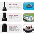 thumbnail image 2 of Electric Pump, Portable Electric Air Pump Electric Inflator with 3 Nozzles (Black), 2 of 5