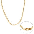 thumbnail image 4 of Peermont 18k Gold Plated Flat Mariner 3.5MM Chain Necklace- 20", 4 of 7