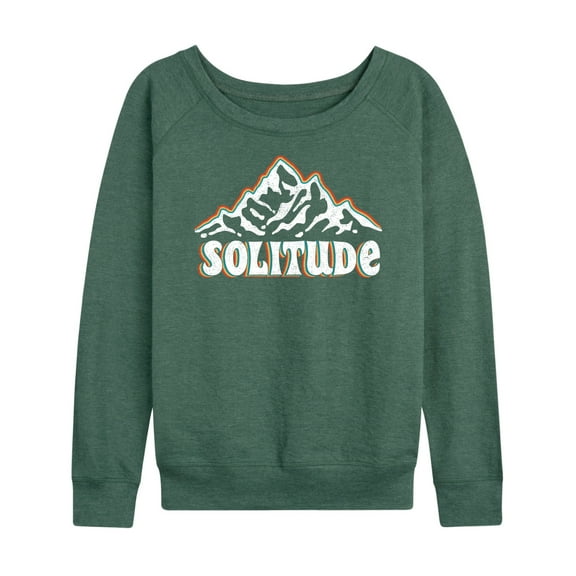 Instant Message - Solitude Mountains - Women's Lightweight French Terry Long Sleeve Shirt