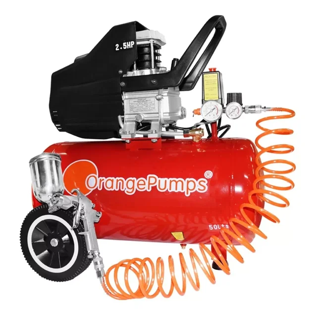 Compresor de aire electrico acoplado 50L-KIT 2.5h Orange Pumps SGBM50L-KIT