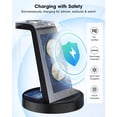 thumbnail image 4 of Estación de carga 3 en 1 para dispositivos Apple, cargador inalámbrico para iPhone 16 15 14 13 12 11 Pro Max y Apple Watch iwatch - Base de carga para AirPods, 4 of 5