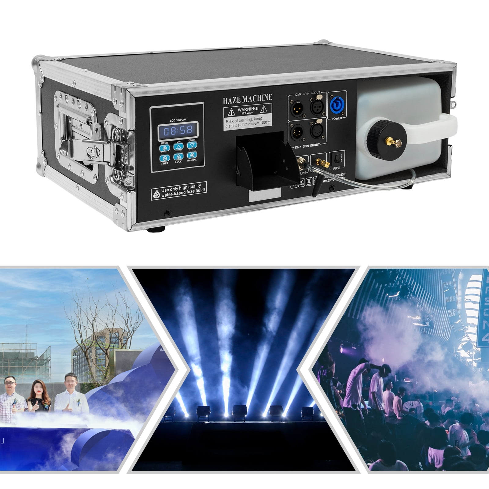 Smoke Machine, 1500W Haze Machine, Portable Haze Machine Outdoor 3.5L