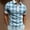 Light blue, variant on EchfiProm Mens Tops Clearance Under $5 Short Sleeve Half Zip Dark Blue Plaid Polo Shirts L