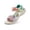 Multicolour, variant on Gyujnb Girls Solid Color Open Toe Breathable Comfortable Sandals,10.5-11 Years