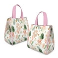thumbnail image 2 of Pioneer Flower Floral Print Pattern Insulated Lunch Bag for Women & Adults,Large Portable Soft Cooler Lunch Bag,Thermal Food Storage Tote with Pearl Cotton,8.66L,8.75x5.75x9.5 Inch, 2 of 6