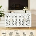 thumbnail image 7 of ARTPOWER 47.8" Accent Cabinet with 4 Doors, Vintage Hollow Carving Buffet Cabinet, Sideboards and Buffets with Storage Credenza for Living Room, Kitchen, Dining Room, Entryway, Hallway, White, 7 of 7