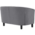thumbnail image 2 of Modway Prospect Velvet Upholstered Contemporary Modern Loveseat In Gray, 2 of 5