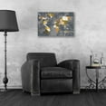 thumbnail image 3 of Epic Art 'Golden World on Grey' by Courtney Prahl, Acrylic Glass Wall Art, 24"x16", 3 of 3