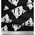 thumbnail image 2 of Soimoi Poly Georgette Tissu Fish Block Impression Tissu à Coudre Yard 52 Pouces de Large, 2 of 3