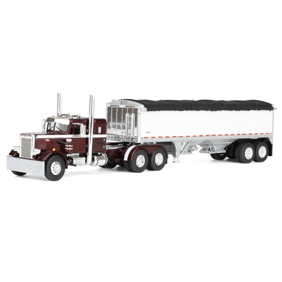 First Gear DCP 1/64 Peterbilt 351 36in Sleeper Cab Semi Truck with 34ft Wilson Pacesetter Grain Trailer 60-2218