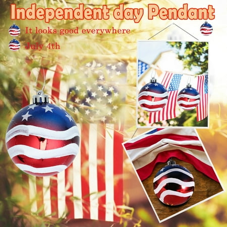

cbzote Home Decor Clearance Pendant Ball Day Independence Ornaments Gift Decoration Hanging 6Pc Home Decor