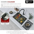 thumbnail image 4 of Stylish Dual Mount 27" Stainless Steel Single Bowl Workstation Kitchen Sink with 5 accs S-127W, 4 of 13