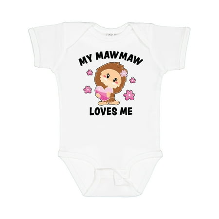 

Inktastic My Mawmaw Loves Me with Bigfoot Gift Baby Girl Bodysuit
