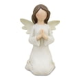 thumbnail image 3 of Melrose Sitting Angel Tabletop Figurine - 4.5" - White and Tan - Set of 2, 3 of 3