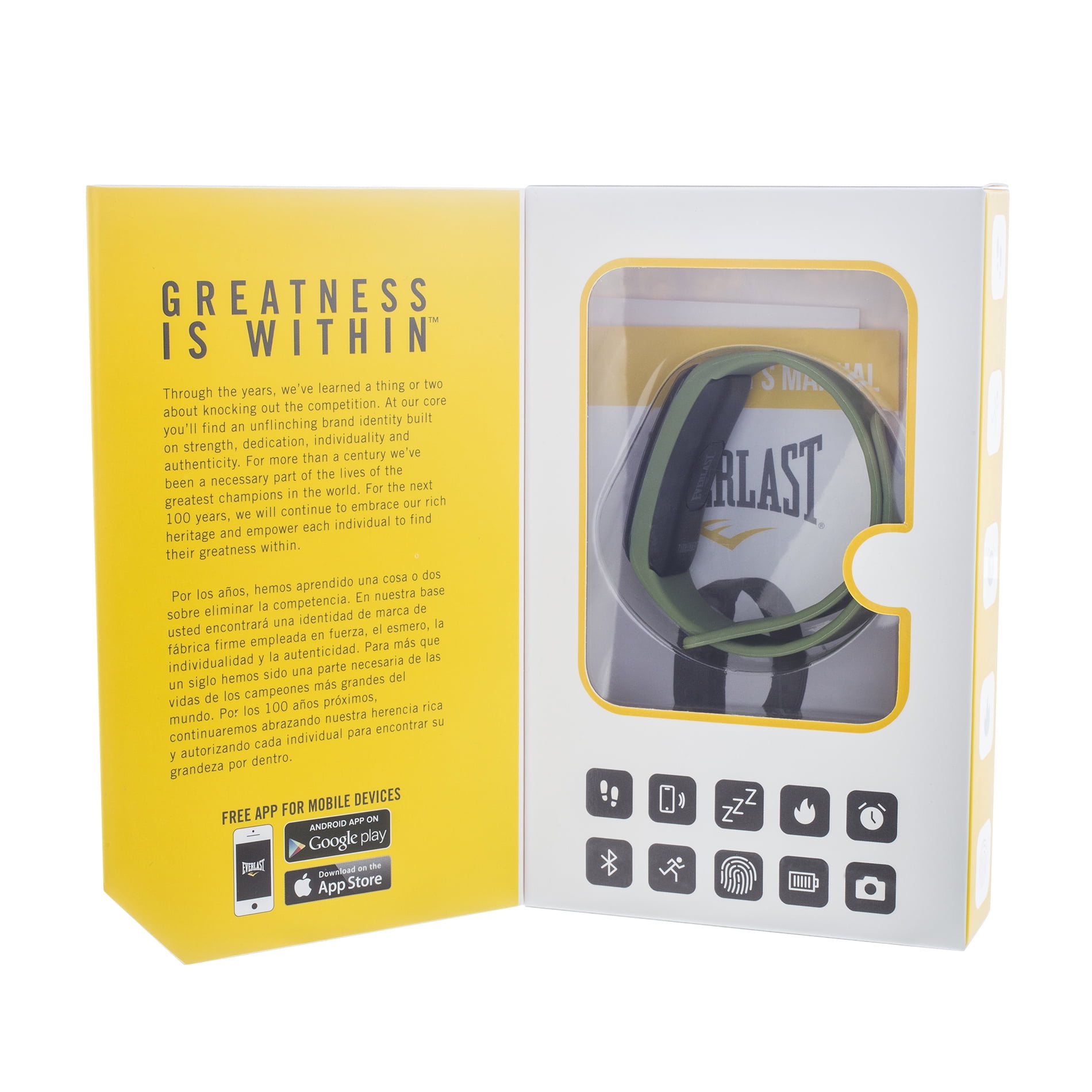 Everlast TR12 Activity Tracker; Includes Caller ID and Message Previews