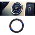 thumbnail image 1 of LAICAIW Carbon Fiber Car Engine Start Stop Ignition Key Ring Sticker for BMW E90 E92 E93 3 Series Engine Start Button Cover, 1 of 7