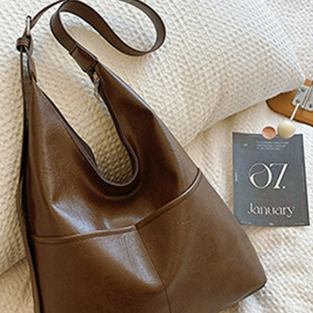 Eyccier Sac Fourre-Tout Cuir Femme Grande Capacité - Sac à Main + Bandoulière Réglable - Élégant Travail Voyage
