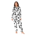 thumbnail image 2 of FORMRS Onesies Pajama for Adults Unisex Hoodie Winter Jumpsuit One Piece Sleepwear, Sizes S-2XL, Cow Spots, 2 of 7