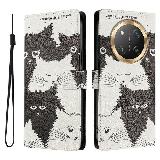 FOXDOCK Funda Tipo Cartera para Honor Magic 7 Lite con Soporte y Correa – Diseño de Patrones Lindos
