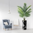 thumbnail image 3 of Artificial Tree in Modern Marble Effect Planter, Fake Areca Tropical Palm Silk Tree for Indoor and Outdoor Home Decoration - 66" Overall Tall (Plant Pot Plus Tree), 3 of 5