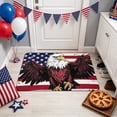 thumbnail image 4 of EGNMCR Flag Door Mat Patriotic Welcome Doormat Non Entryway Floor Rug For Independence Day President's Day Home Indoor Outdoor Decor Polyester Doormat, 4 of 6