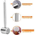 thumbnail image 1 of Loose Meat Hammer, Stainless Steel Meat Tenderizer, Double-sided Loose Meat Mallet Qi Cheng, 1 of 2