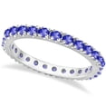 thumbnail image 1 of Tanzanite Eternity Stackable Ring Band 14K White Gold (0.75ct), 1 of 4