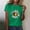 A04 Green, variant on Xdegoge Hawaiian Shirts for Women Single Daisy Tee with Watercolor Style Splatter Print Casual Crewneck Short Sleeve Tops Artistic Floral Tees and Shirts for Women