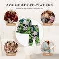 thumbnail image 7 of Fuzoiu Skull and Palm Leaves Print Women's Long-Sleeved Pajama,Lounge Button Down Nightwear,Womens Notch Collar Pajama Set-Medium, 7 of 7
