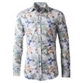 thumbnail image 2 of Ma Croix Men's Long Sleeve Paisley Printed Slim Fit Dress Shirt, 2 of 8