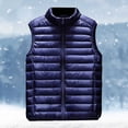 thumbnail image 2 of WELOIJEVBE Puffer vest Mens Lightweight Insulated Vest Stand Collar Sleeveless Jacket Warm Down Outerwear for Work Travel Mens Puffer Vest, 2 of 4